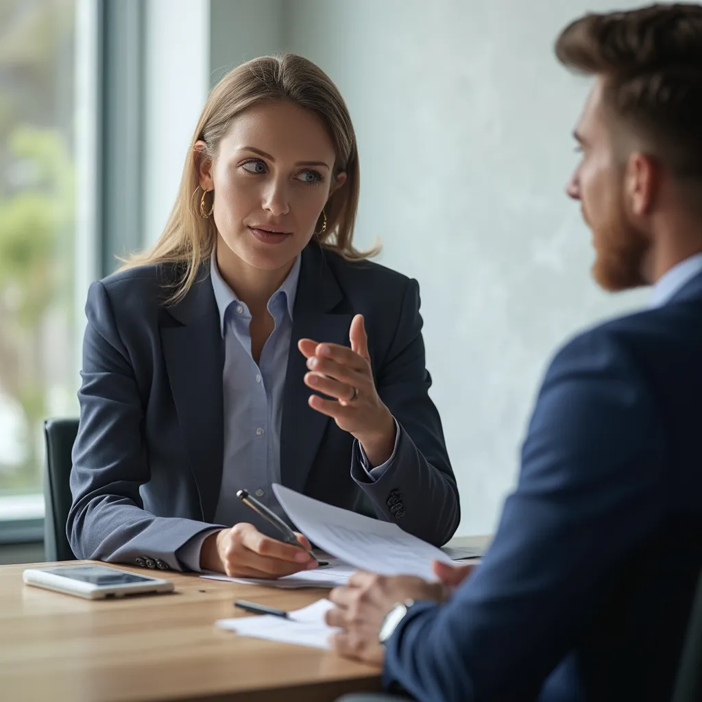 Sesión de consultoría estratégica con cliente